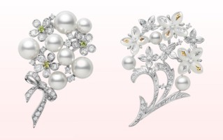 日本珠宝商推出珠胸针新作 自然花卉元素创造温婉诗意