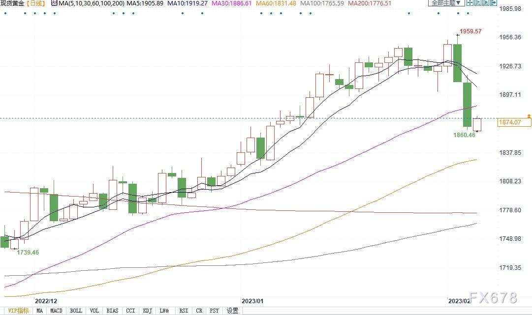 本周黄金恐遭进一步抛售，若跌破1850美元恐测试1800美元！-第2张图片-翡翠网