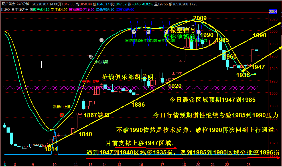 抢钱俱乐部：美元回落102.3多不变，非美反弹空！-第3张图片-翡翠网