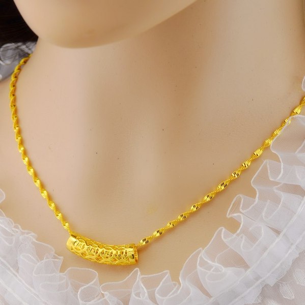 女士黄金项链新款大气的图片,女士黄金项链-第2张图片-翡翠网
