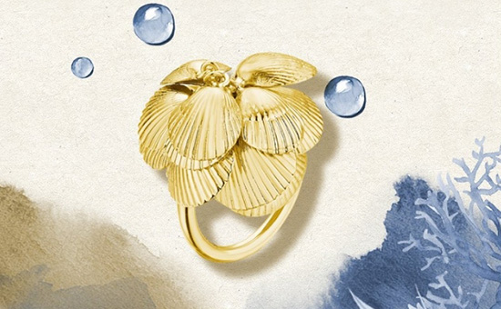 美国珠宝商Cadar 推出 Shell 系列 黄金工艺打造 如沐夏日阳光-第1张图片-翡翠网