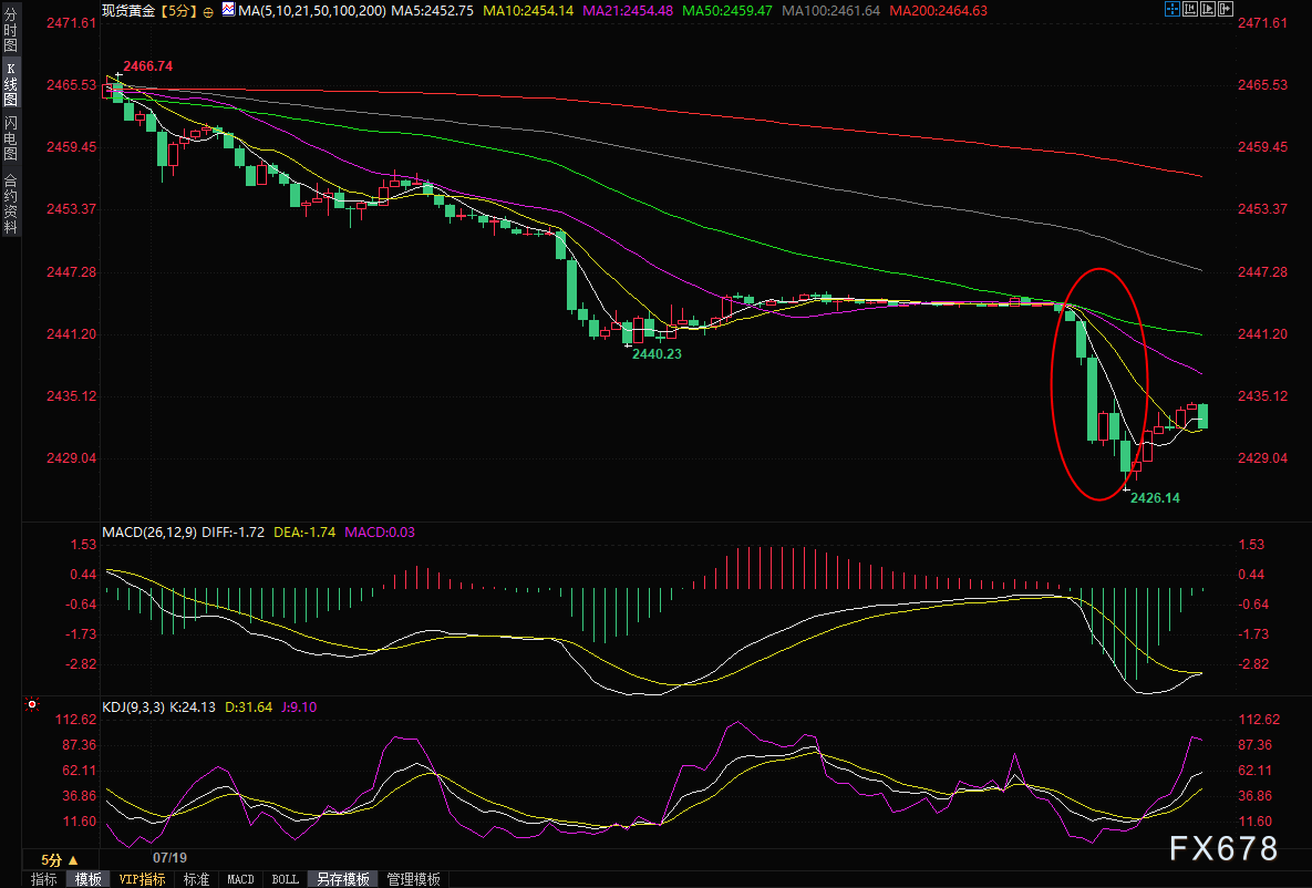 2分钟成交3.2亿美元！金价短线跳水近20美元，分析师：或跌向2400-第2张图片-翡翠网