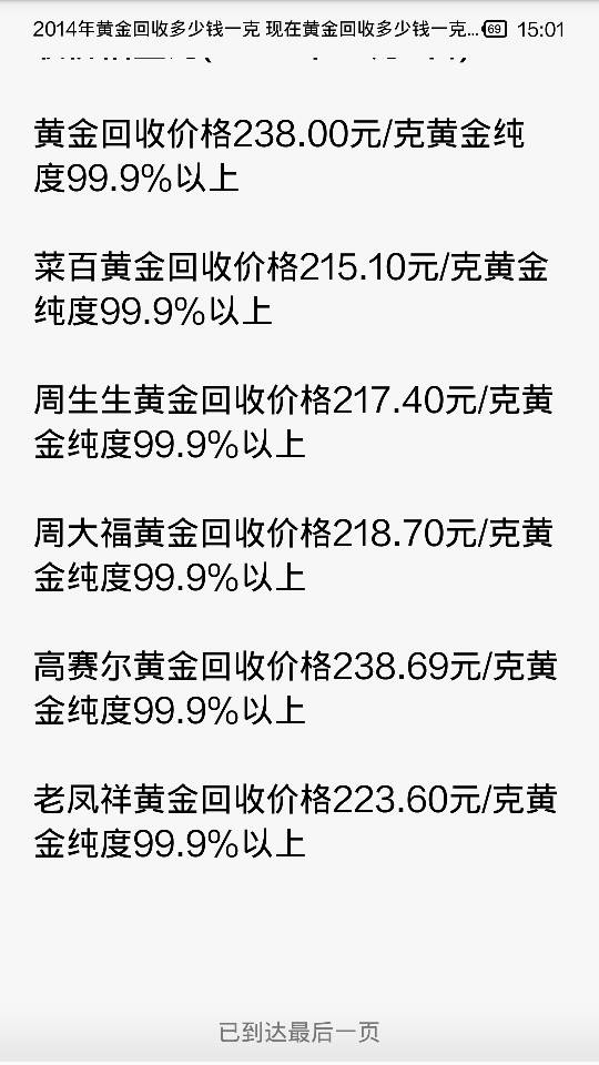 现在回收黄金多少钱一克啊最新,现在回收黄金多少钱一克啊-第1张图片-翡翠网