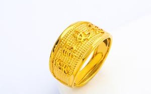 男士纯黄金戒指好还是带宝石的好,男士纯黄金戒指