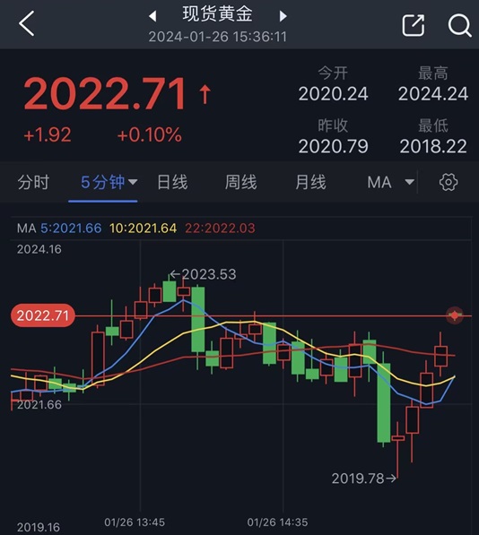 黄金突发行情！金价短线急跌失守2020后迅速反弹 黄金最新日内交易分析-第1张图片-翡翠网